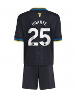 Manchester United Manuel Ugarte #25 Kolmaspaita Lasten 2025-26 Lyhythihainen (+ shortsit)